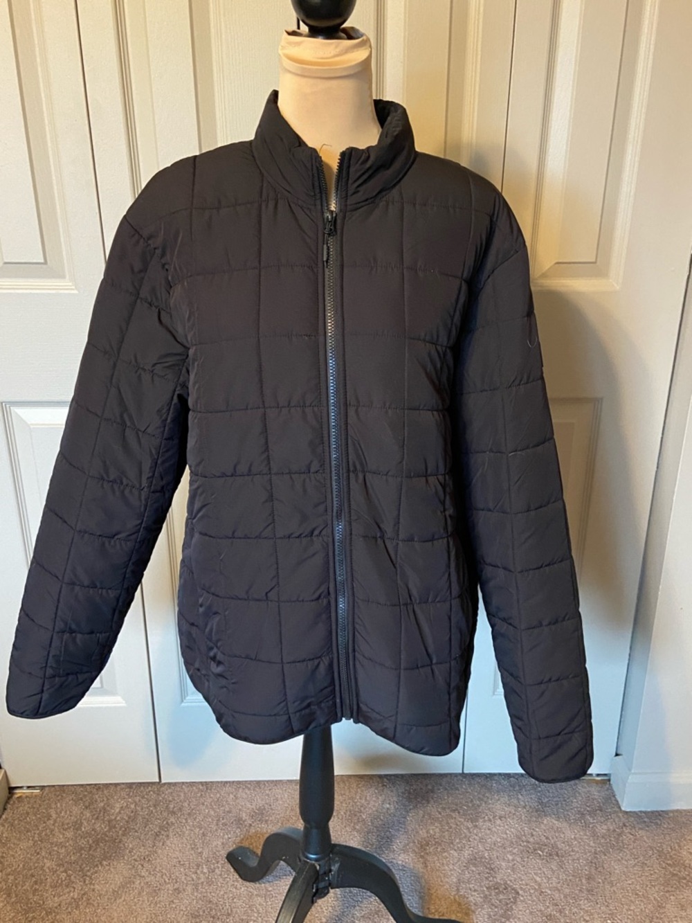 Voyager Men's Black Puffy Puffer Coat Size Large